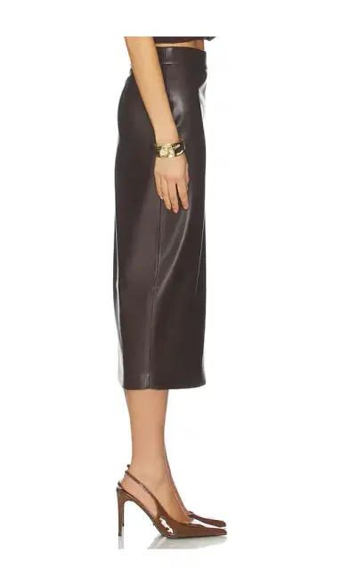 susana monaco Faux Leather Slit Skirt | Thumbnail 2 susana monaco Faux Leather Slit Skirt | Thumbnail 2