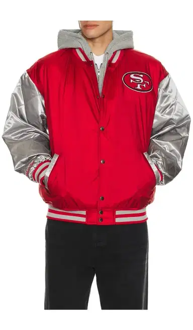 Mitchell & Ness NFL 49ers Diamond Fusion Vintage Logo Button Front Jacket | Thumbnail 2