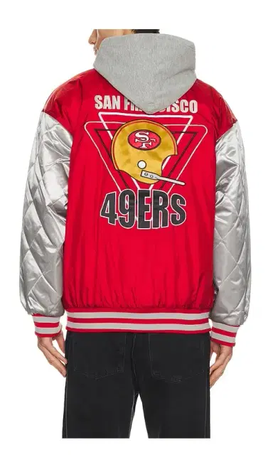 Mitchell & Ness NFL 49ers Diamond Fusion Vintage Logo Button Front Jacket | Thumbnail 1