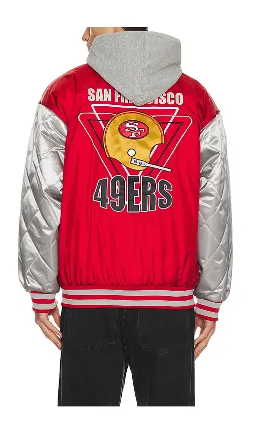Mitchell & Ness NFL 49ers Diamond Fusion Vintage Logo Button Front Jacket