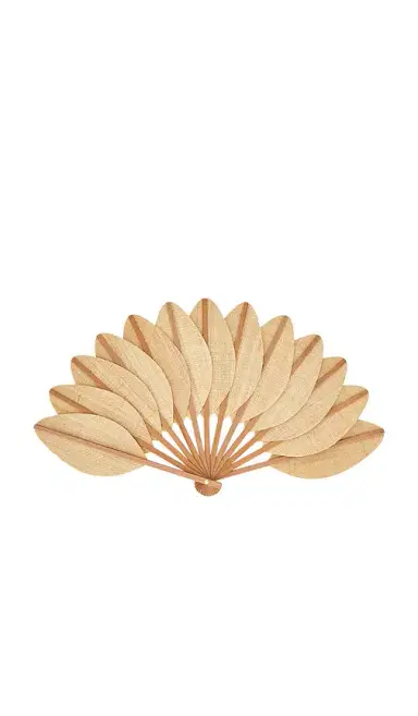 Eva Ventai Large Palmette Raffia The Classic Format Fan | Thumbnail 2 Eva Ventai Large Palmette Raffia The Classic Format Fan | Thumbnail 2
