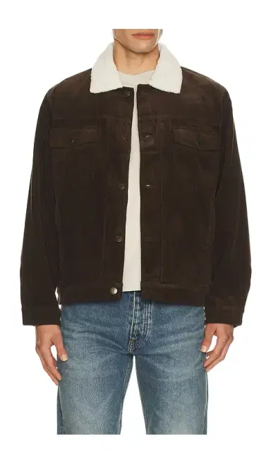 Rhythm Flannel Lined Cord Trucker Jacket | Thumbnail 1 Rhythm Flannel Lined Cord Trucker Jacket | Thumbnail 1