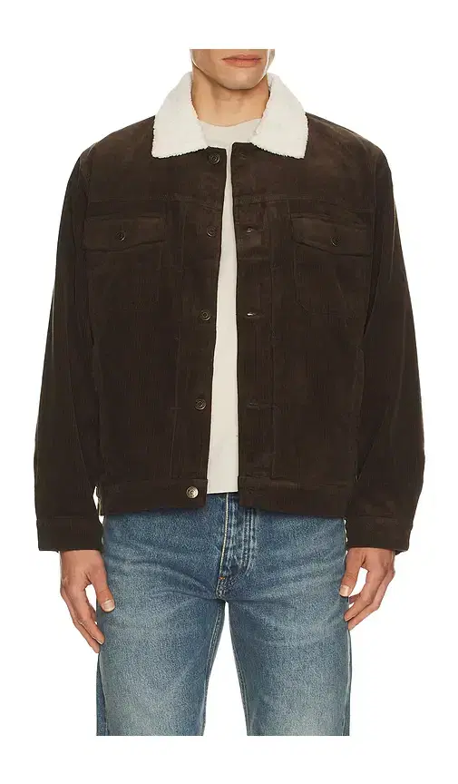 Flannel Lined Cord Trucker Jacket