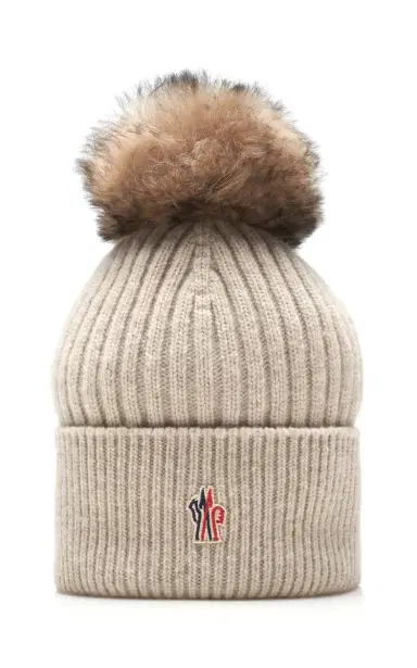 Moncler Grenoble Shearling-Trimmed Wool Beanie | Thumbnail 5 Moncler Grenoble Shearling-Trimmed Wool Beanie | Thumbnail 5