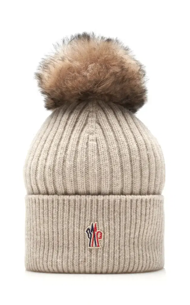Moncler Grenoble Shearling-Trimmed Wool Beanie