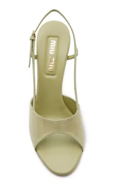 Miu Miu Snake-Effect Leather Sandals | Thumbnail 3