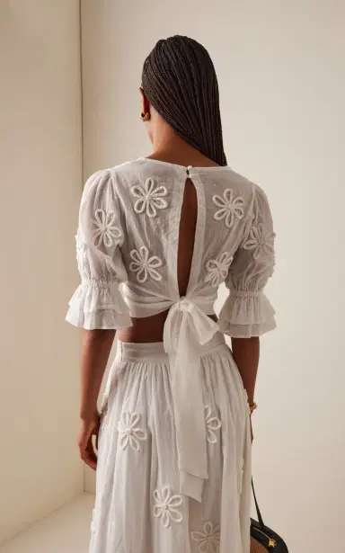 All That Remains Fleur Floral-Appliquéd Cotton-Silk Top | Thumbnail 4 All That Remains Fleur Floral-Appliquéd Cotton-Silk Top | Thumbnail 4