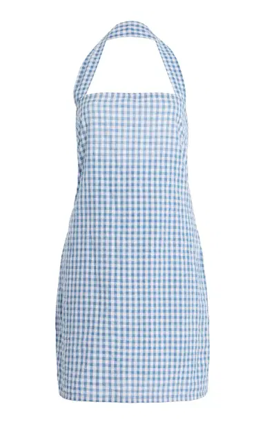 All That Remains Juliette Gingham Seersucker Cotton Mini Halter Dress | Thumbnail 1