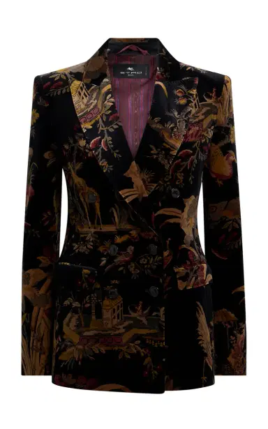 Etro Double-Breasted Velvet Jacket | Thumbnail 1
