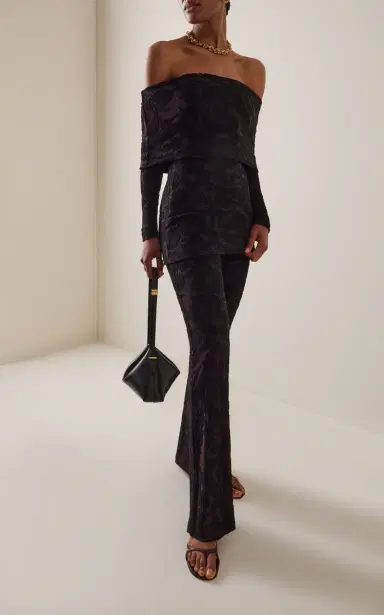 Etro Flocked Stretch-Velvet Longline Top | Thumbnail 3 Etro Flocked Stretch-Velvet Longline Top | Thumbnail 3