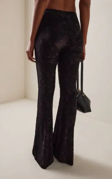 Etro Flocked Stretch-Velvet Flared Pants | Thumbnail 4 Etro Flocked Stretch-Velvet Flared Pants | Thumbnail 4