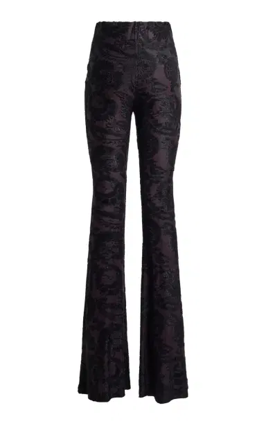 Etro Flocked Stretch-Velvet Flared Pants | Thumbnail 5 Etro Flocked Stretch-Velvet Flared Pants | Thumbnail 5
