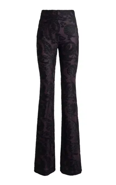 Etro Flocked Stretch-Velvet Flared Pants | Thumbnail 6 Etro Flocked Stretch-Velvet Flared Pants | Thumbnail 6