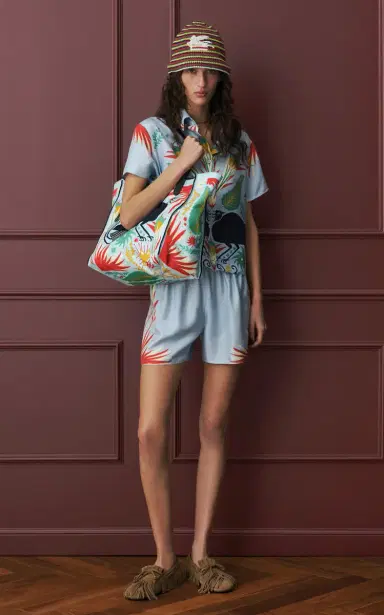 Etro Printed Silk Shorts Set | Thumbnail 2