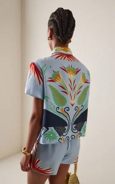 Etro Printed Silk Shorts Set | Thumbnail 5