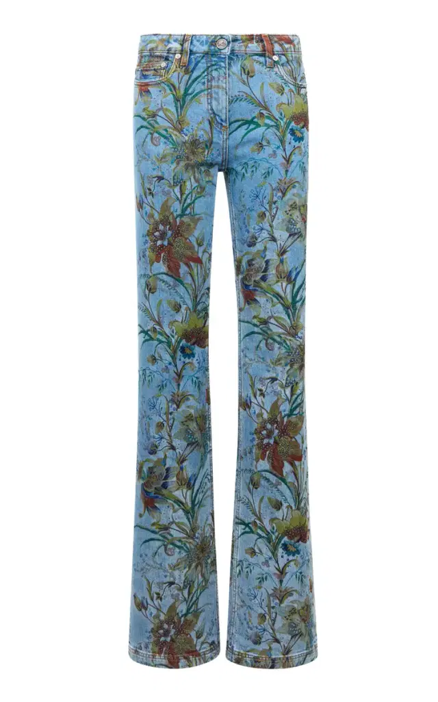 Etro Printed Low-Rise Flared Jeans