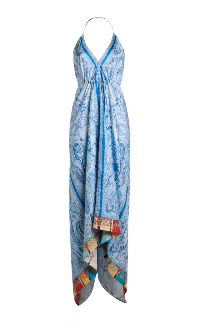 Etro Patterned Asymmetric Midi Dress