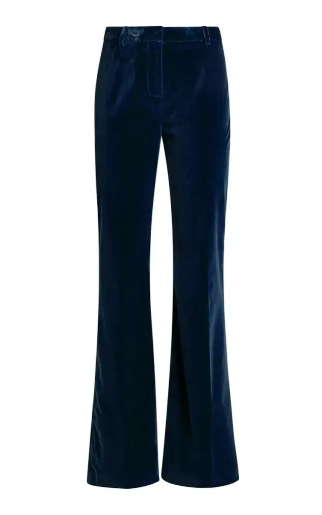Etro Mid-Rise Velvet Flared Pants