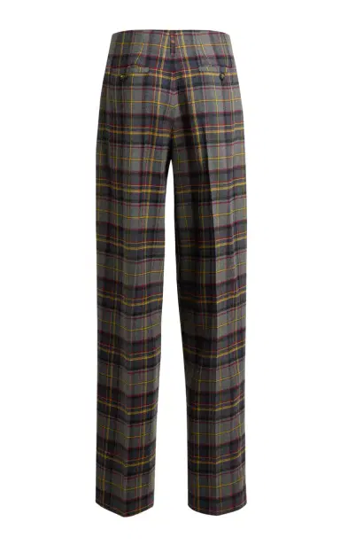 Etro Plaid Wool-Blend Wide-Leg Pants | Thumbnail 5 Etro Plaid Wool-Blend Wide-Leg Pants | Thumbnail 5