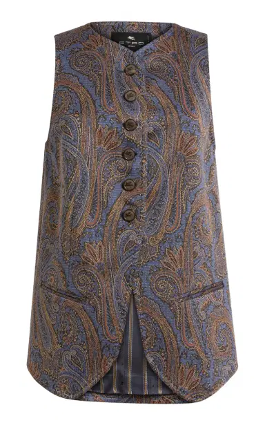 Etro Printed Cotton-Blend Vest | Thumbnail 1