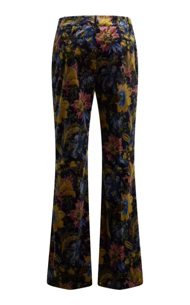 Etro Floral Cotton-Blend Velvet Flared Pants | Thumbnail 5 Etro Floral Cotton-Blend Velvet Flared Pants | Thumbnail 5