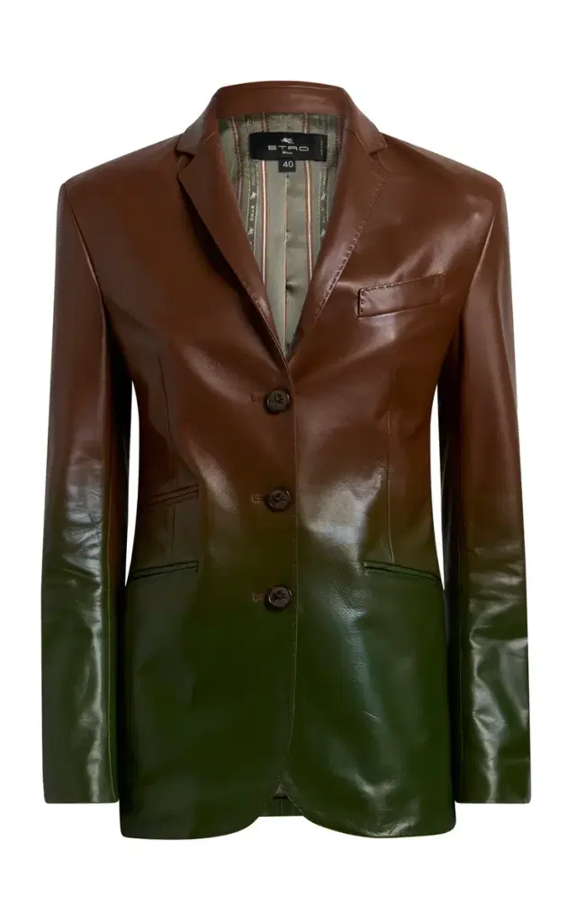 Etro Ombré Leather Blazer