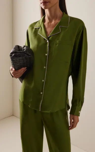 Comme Si Notched Collar Silk Shirt | Thumbnail 2 Comme Si Notched Collar Silk Shirt | Thumbnail 2