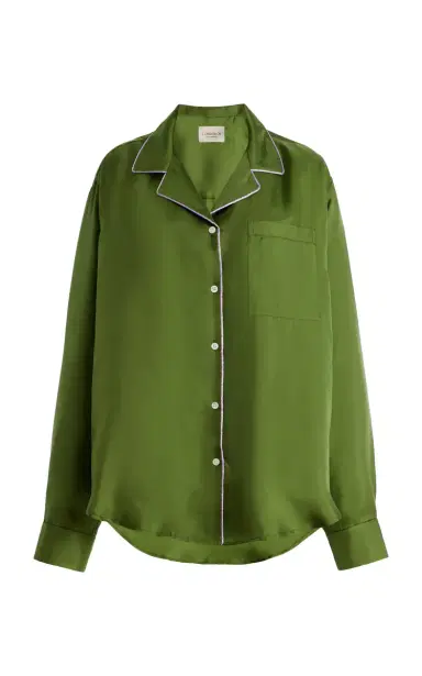 Comme Si Notched Collar Silk Shirt | Thumbnail 6 Comme Si Notched Collar Silk Shirt | Thumbnail 6