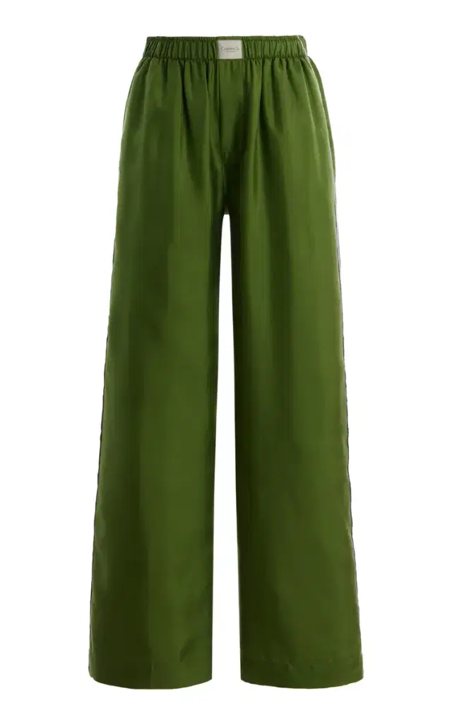 La Boxer Alta Silk-Twill Pants