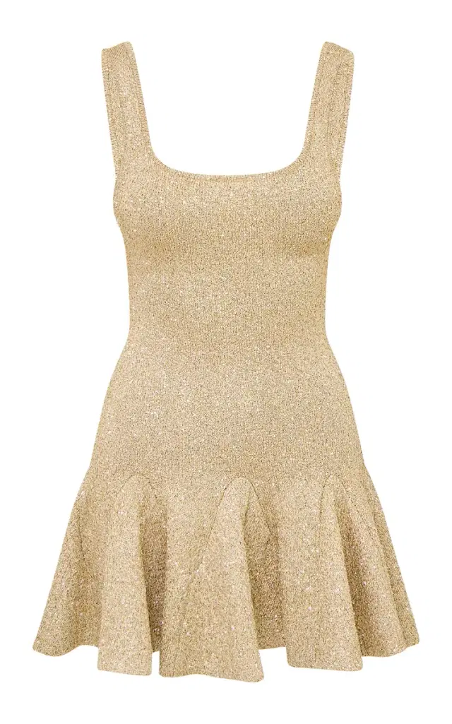 LoveShackFancy Sarajane Sequined Mini Dress