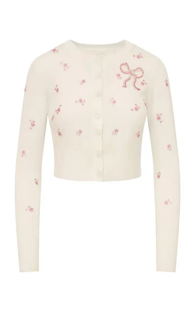 Adeanne Embellished Wool Cardigan