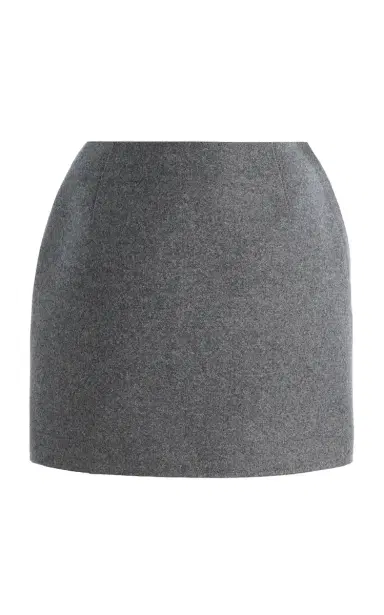 Marie Adam-Leenaerdt Base Wool Mini Skirt | Thumbnail 6