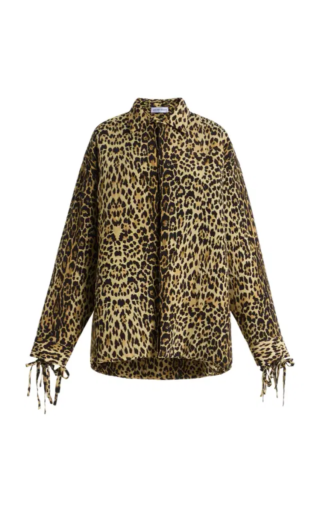 Marie Adam-Leenaerdt Leopard-Print Crepe Base Shirt
