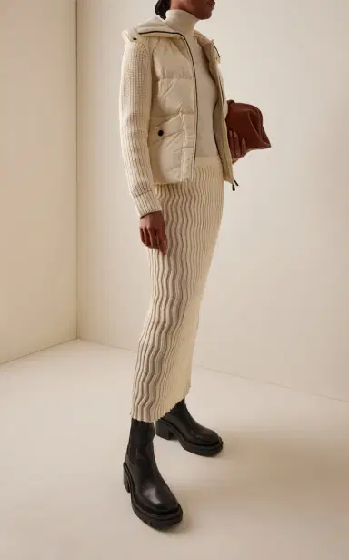 Moncler Grenoble Down Wool Zip-Up Cardigan | Thumbnail 2