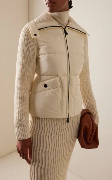 Moncler Grenoble Down Wool Zip-Up Cardigan | Thumbnail 3