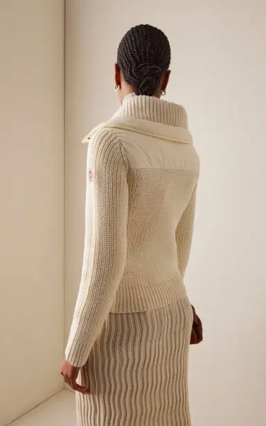 Moncler Grenoble Down Wool Zip-Up Cardigan | Thumbnail 4