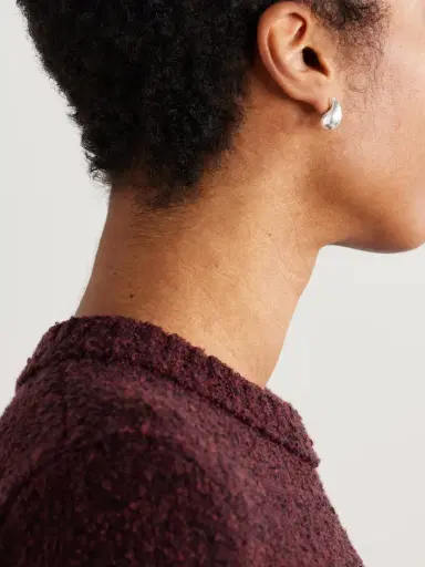 Bottega Veneta Small Drop Silver Earrings | Thumbnail 2