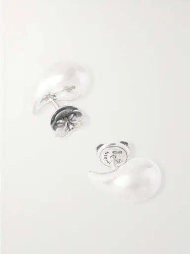 Bottega Veneta Small Drop Silver Earrings | Thumbnail 3