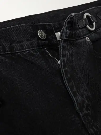 Frame The O-ring Stroll Embellished Leather-trimmed High-rise Wide-leg Jeans | Thumbnail 5 Frame The O-ring Stroll Embellished Leather-trimmed High-rise Wide-leg Jeans | Thumbnail 5