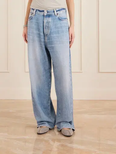 Acne Studios 2023 Crystal-embellished Low-rise Wide-leg Jeans | Thumbnail 3