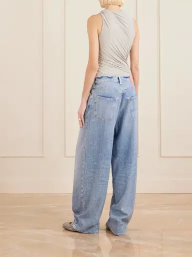 Acne Studios 2023 Crystal-embellished Low-rise Wide-leg Jeans | Thumbnail 4