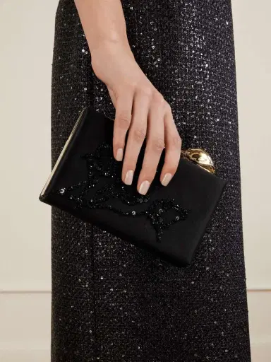 Erdem Bloom Embellished Satin Clutch | Thumbnail 6 Erdem Bloom Embellished Satin Clutch | Thumbnail 6