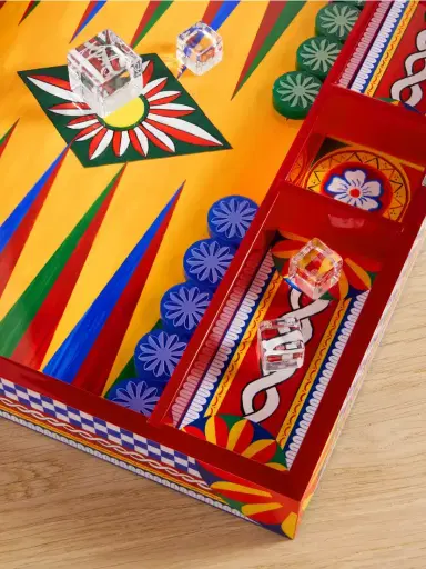 Dolce & Gabbana Caretto Resin And Wood Backgammon Set | Thumbnail 3