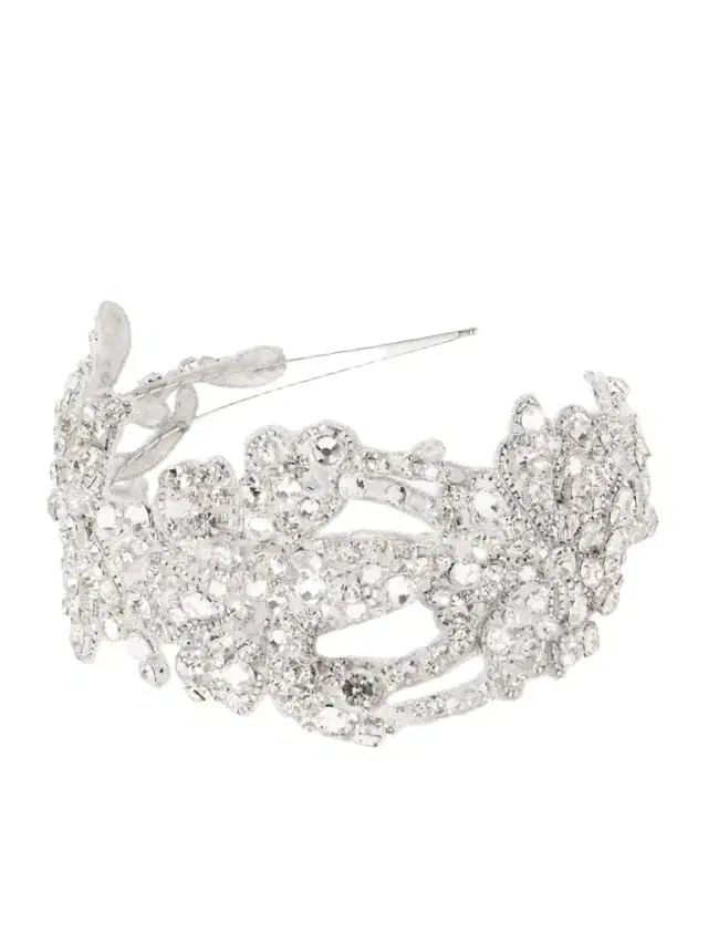 Tressa Embellished Rhodium-plated Headband