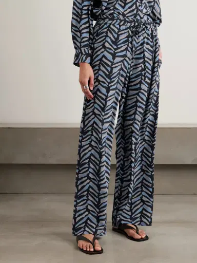 Matteau Printed Silk Crepe De Chine Straight-leg Pants | Thumbnail 3 Matteau Printed Silk Crepe De Chine Straight-leg Pants | Thumbnail 3