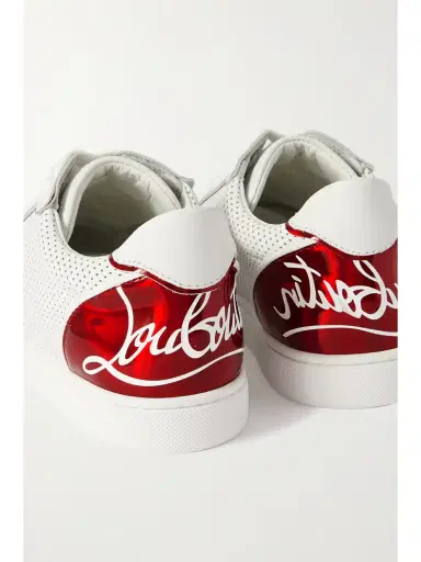 Christian Louboutin Fun Vieira Printed Pvc-trimmed Perforated Leather Sneakers | Thumbnail 4 Christian Louboutin Fun Vieira Printed Pvc-trimmed Perforated Leather Sneakers | Thumbnail 4
