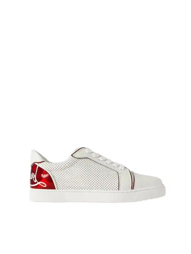 Fun Vieira Printed Pvc-trimmed Perforated Leather Sneakers