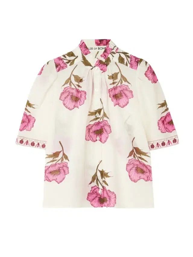 Winn Ruffled Floral-print Cotton-voile Blouse