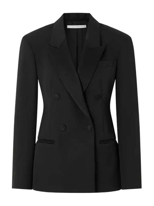 Double-breasted Satin-trimmed Wool-blend Twill Blazer Double-breasted Satin-trimmed Wool-blend Twill Blazer