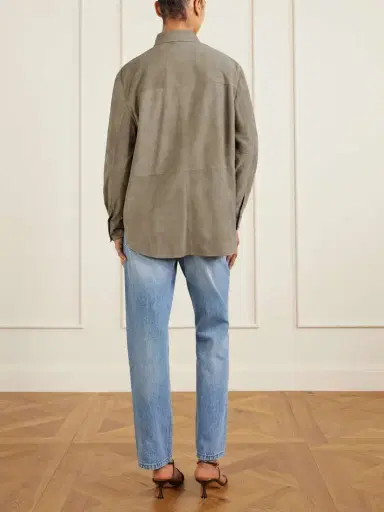 Brunello Cucinelli Suede Overshirt | Thumbnail 4 Brunello Cucinelli Suede Overshirt | Thumbnail 4